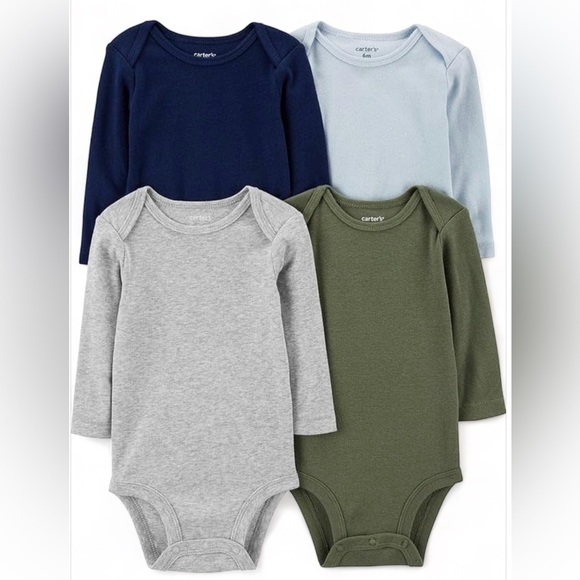 Carter's Other - Carter's Baby Boys 4-Pack Long-Sleeve Original Bodysuits Solids